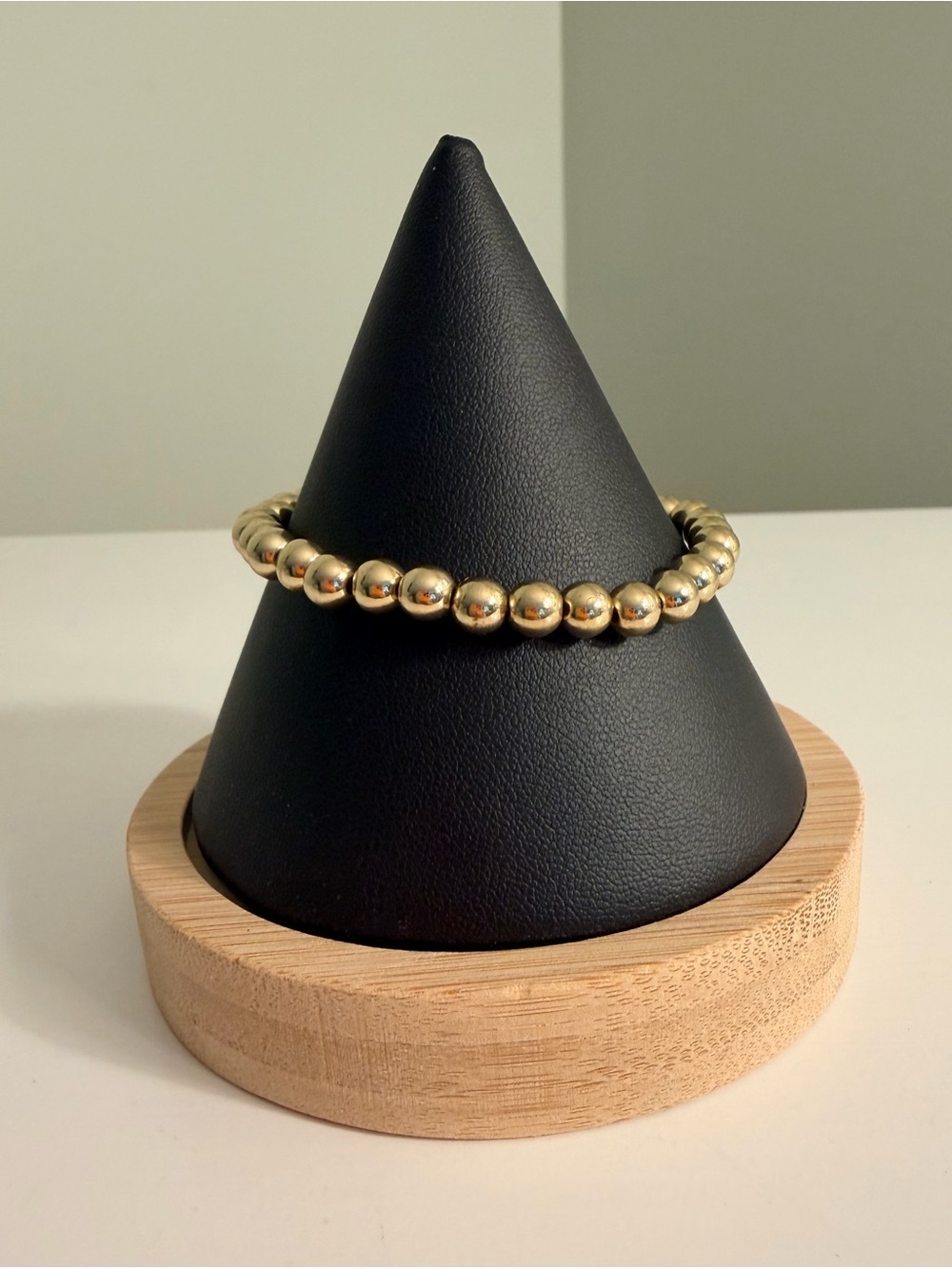 Classic Gold-Filled Beaded Stretch Bracelet - Women Jewelry